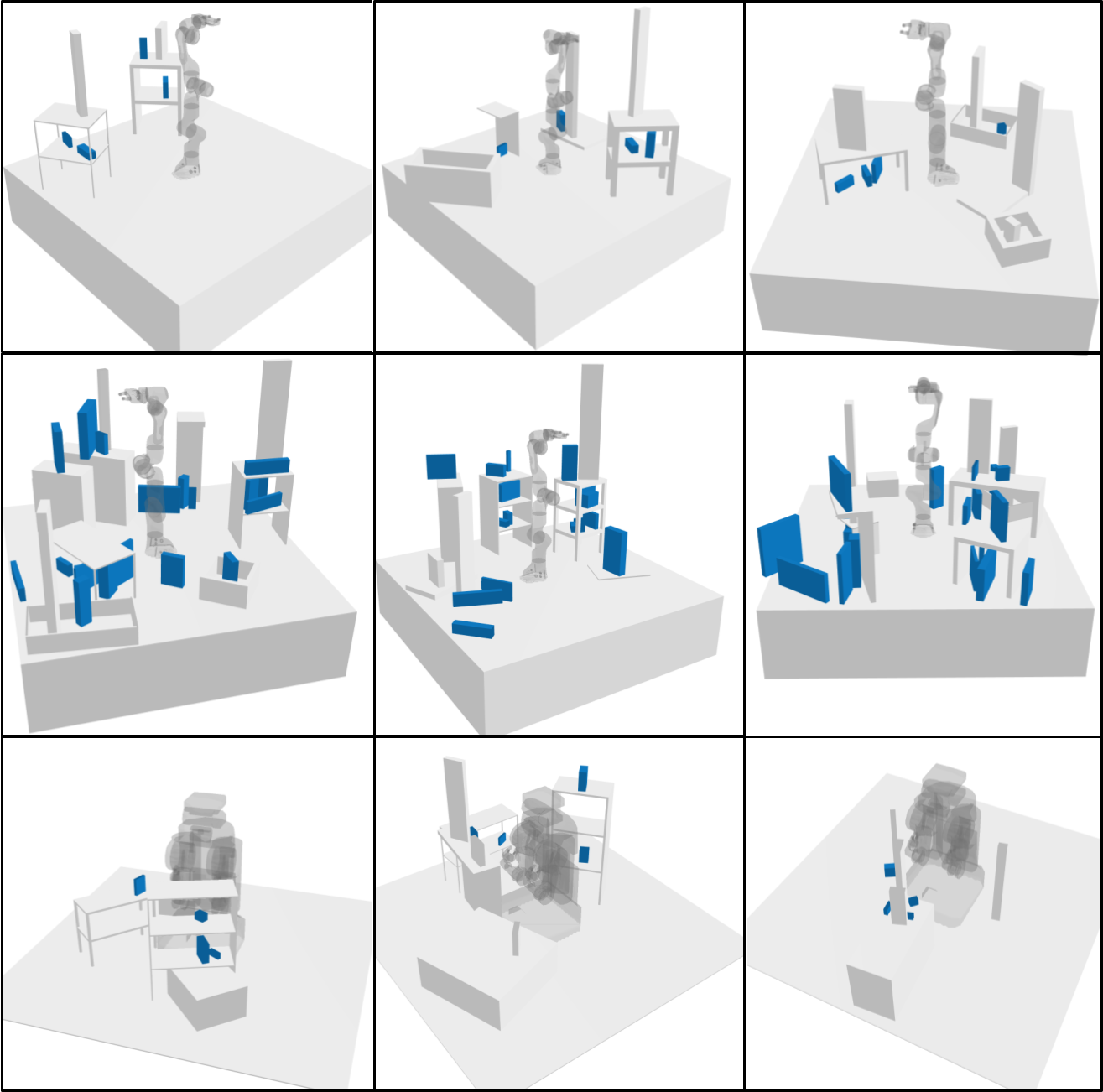 Visualization of the datasets used for training and evaluation